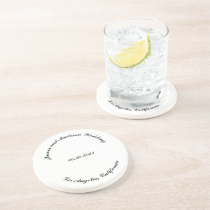 Porta-copos Personalizar Nome, data de casamento de letras pre