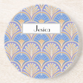 Porta-copos Personalize Indigo Scallop Petal Coaster de Arenit