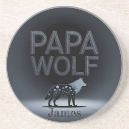 Porta-copos Personalized Papa Wolf Nature Silhouette