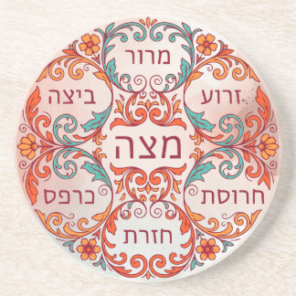 Porta-copos Pesach Seder Plate Hebrew Passover Gift Ke'arah