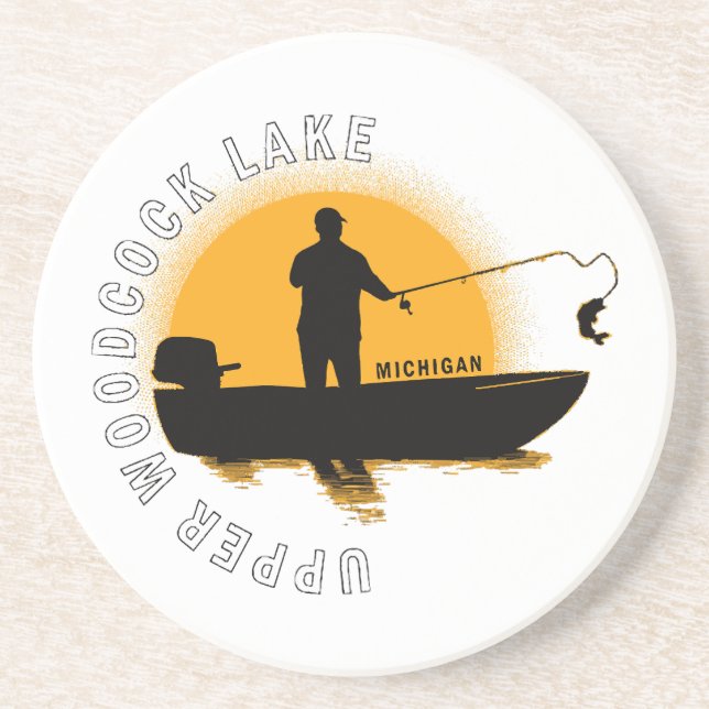 Porta-copos Pesca no Lago Michigan (Frente)