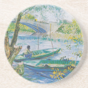Porta-copos Pescadores e barcos de Van Gogh no Pont de Clichy