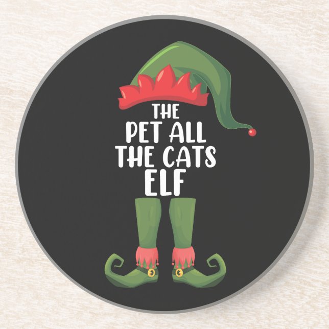 Porta-copos Pet All Cats Elf Matching Family Christmas (Frente)