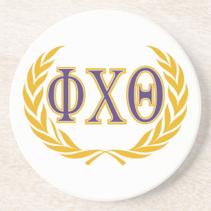 Porta-copos Phi Chi Theta Grego com Coroa