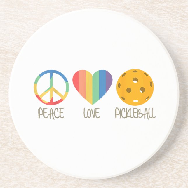 Porta-copos Pickleball de Paz e Amor (Frente)