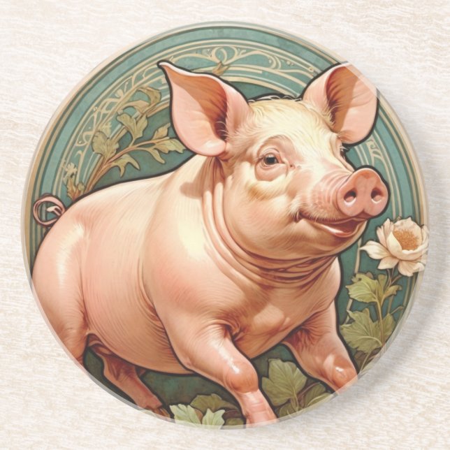 Porta-copos Piglet Coaster (Frente)