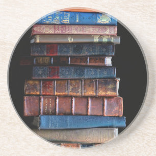 Porta-copos Pilha do vintage de livros velhos