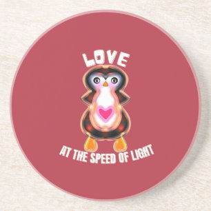 Porta-copos Pinguim Presente Amor à Velocidade da Luz