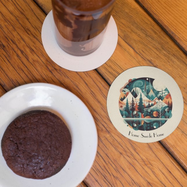 Porta-copos Pinheiros e picos nórdicos, personalizados (Criador carregado)