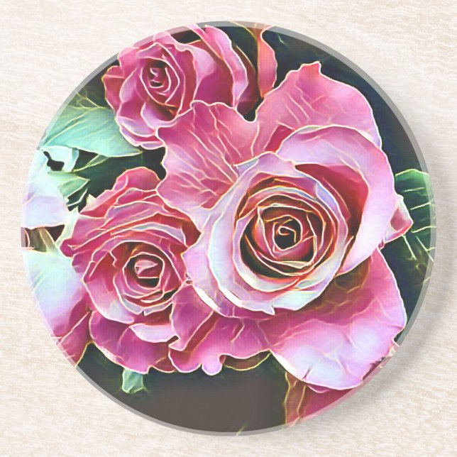 PORTA-COPOS PINK ROSES FLORES (Frente)