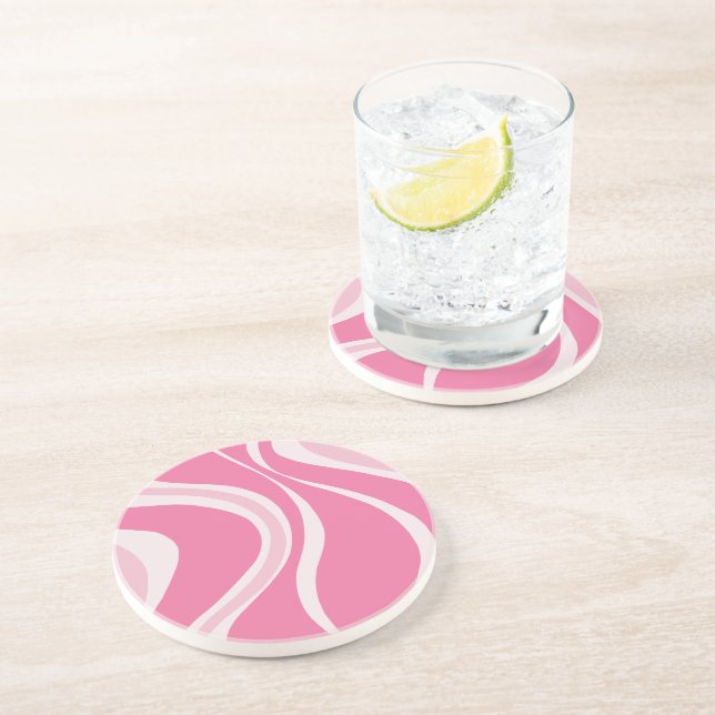 Porta-copos Pink Waves Coaster (Lateral)