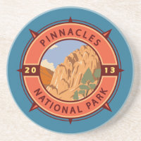 Pinnacle National Park Retro Compass Emblem