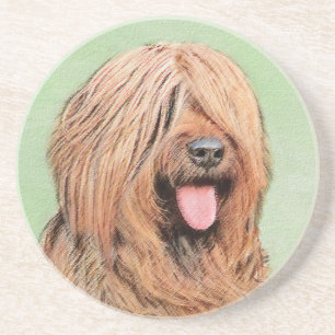 Porta-copos Pintura Briard - Arte Cachorro Original