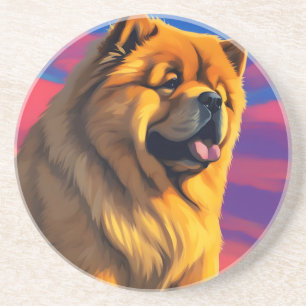 Porta-copos Pintura Chow Chow