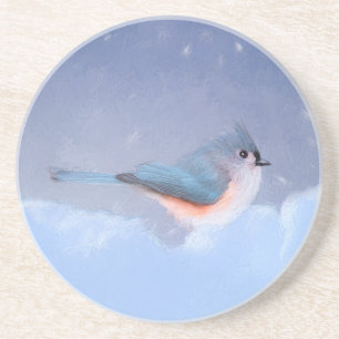 Porta-copos Pintura com Titmouse Tufado - Arte Cachorra Origin
