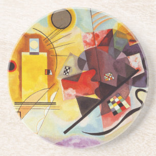 Porta-copos Pintura de Abstrato Vermelho Amarelo Kandinsky