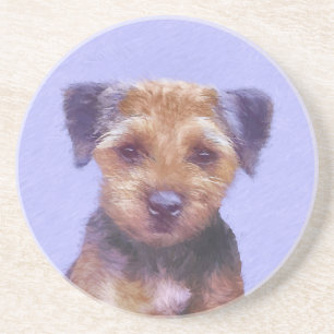 Porta-copos Pintura de Borda Terrier - Arte de Cachorro Origin