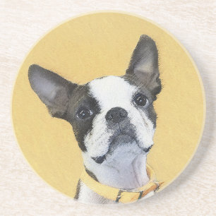 Porta-copos Pintura de Boston Terrier - Arte de Cachorro Origi