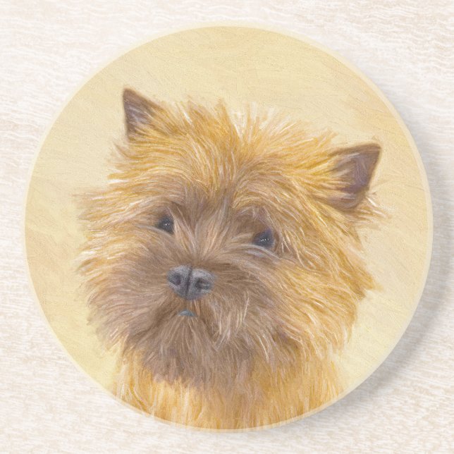 Porta-copos Pintura de Cairn Terrier - Arte de Cachorro Origin (Frente)