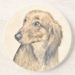 Porta-copos Pintura de Dachshund (Longhaired) - Arte de Cão O