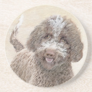Porta-copos Pintura de Lagotto Romagnolo - Arte de Cachorro Or