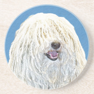 Porta-copos Pintura de Puli - Arte de Cachorro Original Bonita