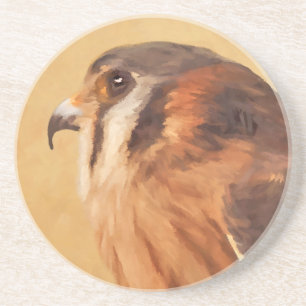 Porta-copos Pintura em Kestrel Americano - Arte original sobre
