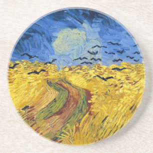 Porta-copos Pintura impressionista Campos de Trigo de Van Gogh