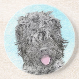 Porta-copos Pintura Terrier russa negra - Cachorro original bo