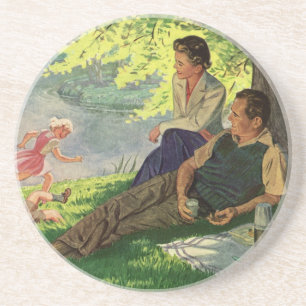 Porta-copos Piquenique da família do divertimento do vintage