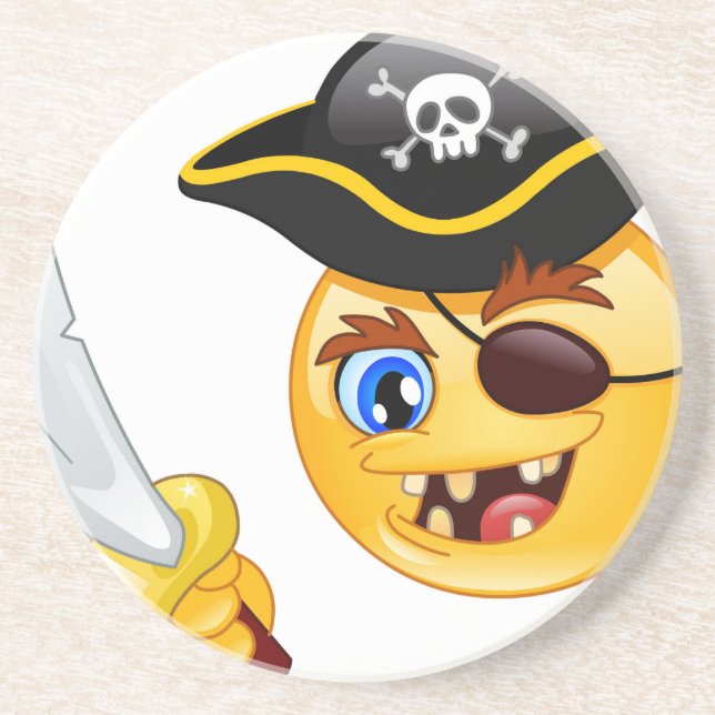 Porta-copos pirata emoji (Frente)
