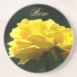 Porta-copos Pires personalizados de rosa amarela Flores Rosa