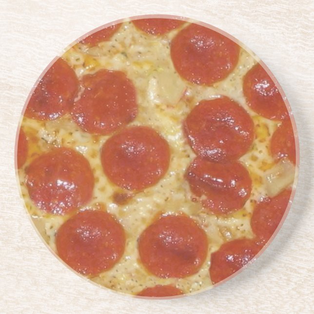 Porta-copos pizza grande de pepperoni (Frente)
