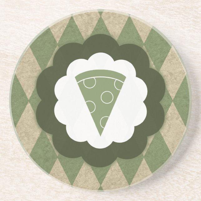 Porta-copos pizza vintage (Frente)