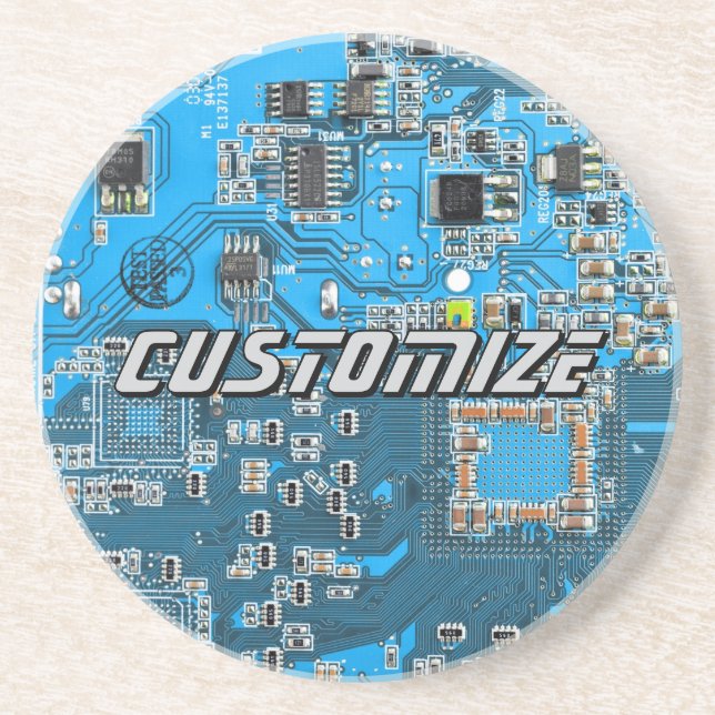 Porta-copos Placa de Circuito PCB Azul Personalizada para Prof (Frente)