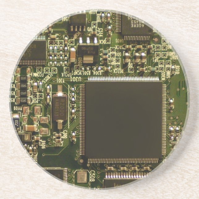 Porta-copos Placa de Circuito Verde Macro | Foto de PCB (Frente)