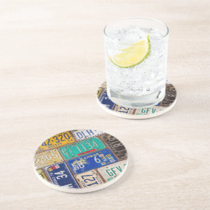 Porta-copos Placas de Licença Retro Rusty