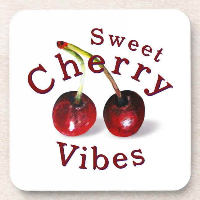 Porta copos Plástica de Cerejas (Frente)