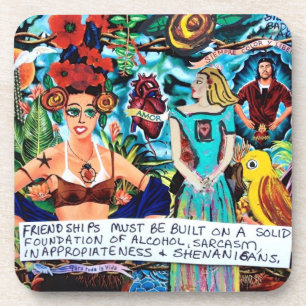 Porta copos plástica PK/6 AMIZADE,SHENANIGANS,