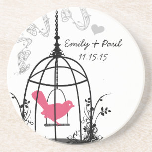 Porta-copos Plum Vintage Love Bird Portas copos