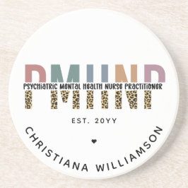 Porta-copos PMHNP Leopard Impressão Psiquiátrica Saúde Mental 