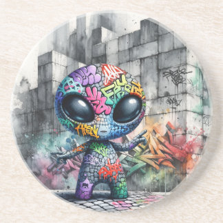 Porta-copos Pop Art Graffiti Alien