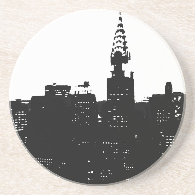 Porta-copos Pop Art New York Silhouette (Frente)