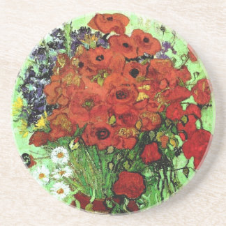 Porta-copos Poppies Vermelhos e Daisies Van Gogh Belas Artes