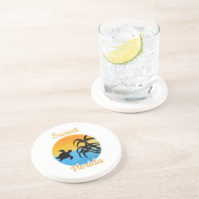 Porta-copos Pôr do sol bonito na Flórida (Lateral)