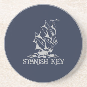 Porta-copos Portas copos-chave Espanhola - Logotipo de Cinza