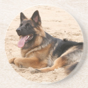 Porta-copos Portas copos de descanso do cão de german shepher