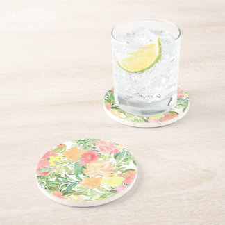 Porta-copos Portas copos de flores cor de laranja e cor-de-ros