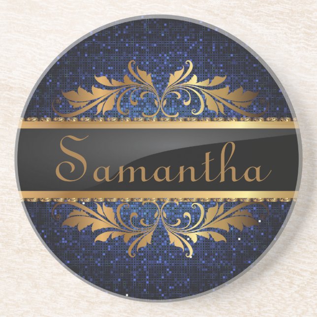 Porta-copos Portas copos de Padrão de Glitz de Disco de Sequên (Frente)