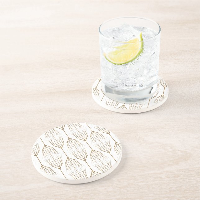 Porta-copos Portas copos de Sandstone de Árvores Invernas (Lateral)